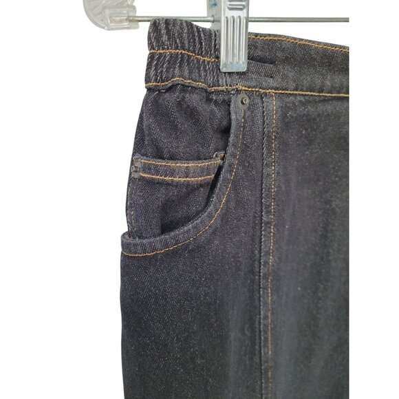 Cathy Daniels Long Denim Skirt Vtg Women's M Straight Pockets Elastic Back - Picture 4 of 16